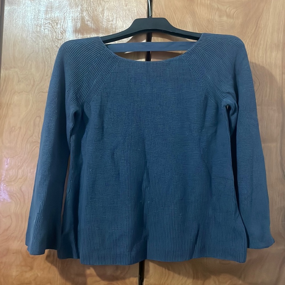 LOFT Dark Grey Knit Sweater in Size L